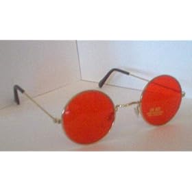 John Lennon - Beatles - Groovy Hippy Red Sunglasses