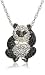 Sterling Silver Black and White Diamond Panda Pendant, (0.75 cttw)