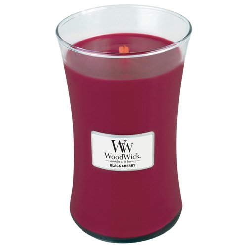 1 X BLACK CHERRY WoodWick 22oz Large Jar Candle Burns 180 Hours
