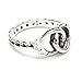 Handcuff Ring with Chain Band in 925 Sterling Silver by Silver Phantom Jewelry