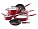 Kitchen & Housewares : KitchenAid Gourmet Essentials 10-Piece Hard-Base Porcelain Aluminum Nonstick Cookware Set, Red