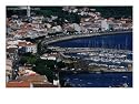 Aerial View of Boats in Harbour, Horta, Portugal, Cityscapes Photographic Poster Print by Wayne Walton, 24x18