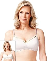 2 Pack Post Surgery Striped & Spotted A-DD Bras