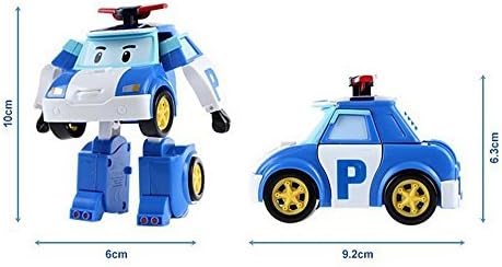 4 pcs Robocar Poli Ambe Roy Helly Robot Transformers Toys Kids Educational Gifts