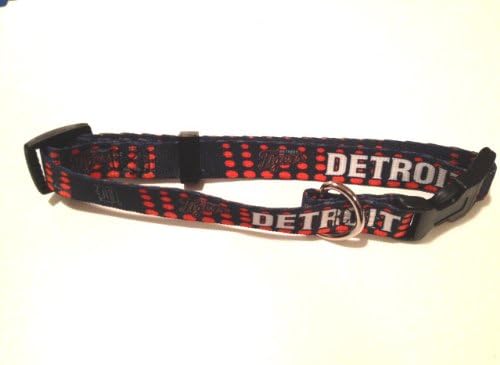 Detroit Tigers Pet Dog Adjustable Collar All Sizes (Small)