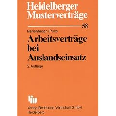 Heidelberger Mustervertr�ge, H.58, Arbeitsvertr�ge bei Auslandseinsatz