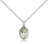 Sterling Silver St. Patron Saint Leo the Great Pendant Sterling Silver 18 Lite Curb Chain Velvet Gift Box Patron St. Protective Catholic Medal Relic Charm Necklace Solid New NWT