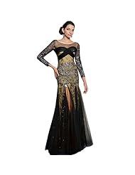 Sexy Pleated Sequined Sheer 3/4 Sleeves Silk Evening Dress/Homecoming Dress/Prom Dress/Wedding Party Dress 