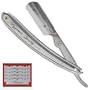 Parker SR1 Stainless Steel Straight Edge Razor and 5 Shark Super Stainless blades