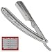 Parker SR1 Stainless Steel Straight Edge Razor and 5 Shark Super Stainless blades