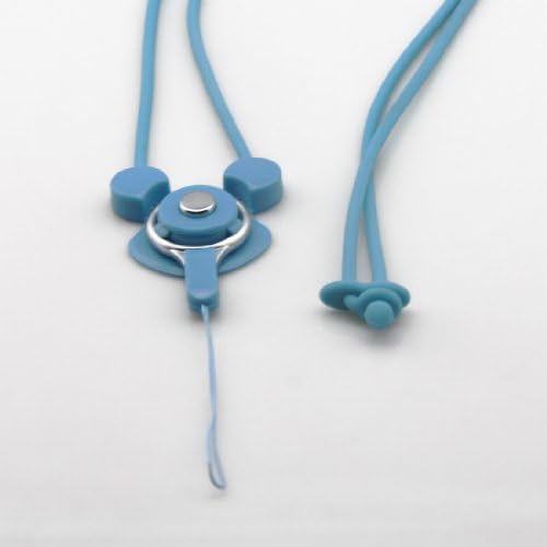 Elepromo Mickey Mouse Fashionable 19" Long /49cm Silicone Neck Strap Braided Quick Release Lanyards with Swivel Clips and Hooks for Cell Phone Camera Name Badges, Id's, Key Rings-BLUE