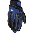 Alpinestars Raven Men's Leather Sports Bike Motorcycle Gloves w/ Free B&F Heart Sticker Bundle - Blue