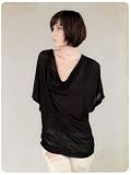 Alternativeapparel Womens Short Sleeve The Cowl Neck Tunic Shirt Top - Fleur AA9012 S/M