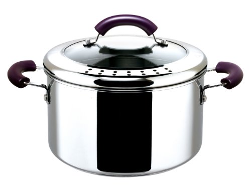 This Morning by Prestige 24 cm/5.7 Litre Stainless Steel Stockpot, Purple