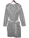Lingerie - Ladies Fleece Hooded Robe, Grey