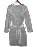 Lingerie - Ladies Fleece Hooded Robe, Grey