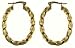 9ct Yellow Gold Ladies Twist Creole Earrings