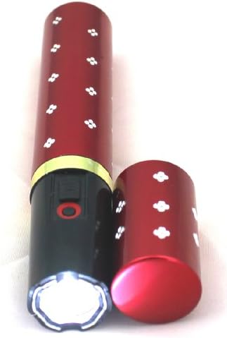 Red Lipstick concealed Stun Gun 950K Volts Wiht 120 Lumens LED Flashlight Rechargeable