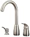 Kitchen & Housewares : Price Pfister 52650SS Contempra Single-Handle Kitchen Faucet with Pull-Down Spout Sprayer and Soap Dispenser, Stainless Steel