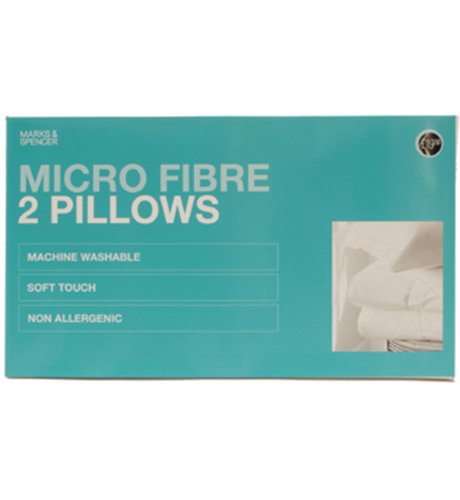 2 Microfibre Firm Support Pillows