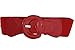 TFJ Women Fashion Belt Hip Waist Elastic Stretch Fabric Plus Size M L Xl True Red