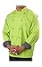 Mens Long Sleeve Active Chef Coat, Lime Green with Slate Accent, L