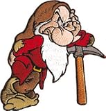 Snow White & The seven Dwarf Grumpy Embroidered Iron On Disney Movie Patch DS-290