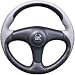 APC Black w/ Grey Perforated Vinyl Steering Wheel - 605072