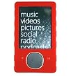Silicone Skin for Microsoft Zune 80 Gb Digital Media Player Black (2nd Generation) + Armband + Screen Protector Kit (Red+Stand)