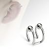 Ohr Fake Piercing Doppelring mit Kugel aus Chirurgenstahl