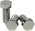 CHEVY SMALL BLOCK CRANK PULLEY/LOWER PULLEY BOLT KIT (7/16"-20 x 1") - CHROME