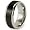 Ridged Edge Brushed and Polished Black Plated Tungsten Carbide Ring (9.0mm) - Size 7.0