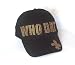 Gold Whodat Who Dat Black Baseball Hat Cap image 1