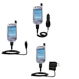 USB cable with Car and Wall Charger Deluxe Kit for the Siemens SX56 Pocket PC Phone - uses Gomadic TipExchange Technology