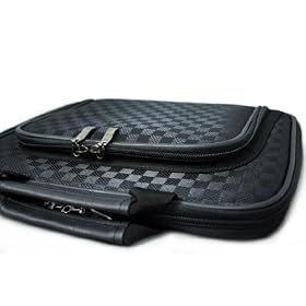 CaseCrown Double Memory Foam Thin Pouch Case (Checkered Style) for MSI EX300-024US 13.3-Inch Laptop