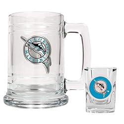 Florida Marlins MLB Boilermaker Set - Primary Logo by Great American Products