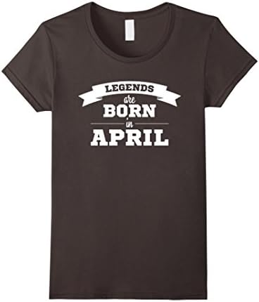 Women's Legends are born in April | Great Birthday Gift T-Shirt XL Asphalt