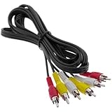 C&E Premium 3 RCA Audio Video Composite Cable 6 Feet Black, VF-34-RCA-RCA-CBLE-06-4