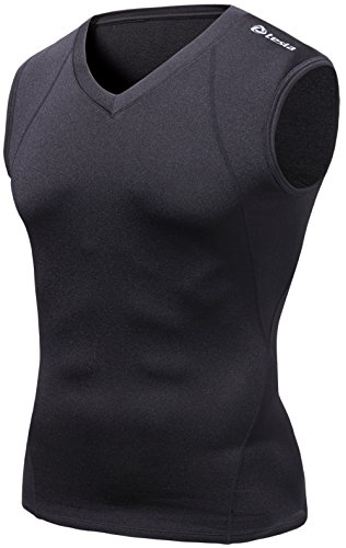 Tesla Men's Thermal Coldgear Compression Baselayer V Neck Sleeveless V35