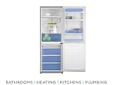 Baumatic Freestanding Fridge Freezer Stainless Steel BF346SS