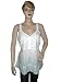 Bohemian White Spaghetti Straps Embroidered Fashion Women's Top Blouse Tank M