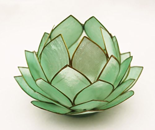 Sea Mist Capiz Lotus Tea Light Holder