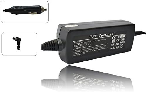 GPK Car Charger for Asus A52f K52f K52frf N82jq U31jg U36jc U43f U43frf U52f K40in K50ij K52jb N10e N10j N10jh U35f Ul20ft Ul30jt Ul30vt X52f Ul30a 65 Watt Adapter Power Supply Cord Laptop Battery Charger