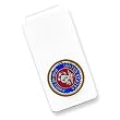 Sterling Silver U.S. Marine Corp Money Clip w/ gold border, silver anchor