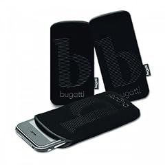 Universelle Handytasche von Bugatti "shadow b" SlimCase - Handy Etui / Schutzh�lle f�r Nokia 3250 XpressMusic, 5228, 5730 XpressMusic, 5800 Navigation, 5800 XpressMusic, 6110 Navigator, 6710 Navigator, 7610, C3, C6, E5, E55, E60, E63, E71, E72, E73, N76, N77, N78, N8, N86 8MP, N900, N96, N97, X6 - Size: M - Inkl. Original arcotec Handyb�ndchen