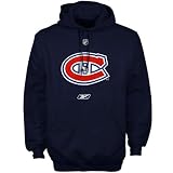 NHL Montreal Canadiens Primary Logo Hooded Fleece (Dark Navy, Medium)
