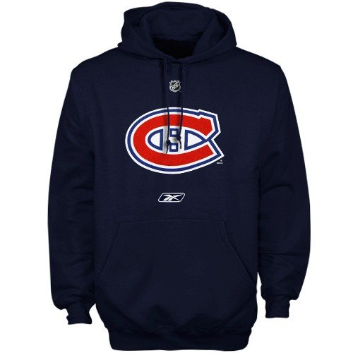 NHL Montreal Canadiens Primary Logo Hooded Fleece (Dark Navy, Medium)