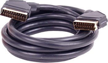 3m Scart Cable -Superior Quality Lead (Scart over Coax for better picture quality) / 24k Gold / Fully Wired / Shielded / 21-pin / Audio / Video / Male to Male
