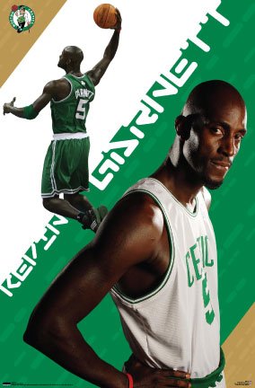 Boston Celtics (Kevin Garnett) Sports Poster Print - 24