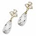 Gold-plated Sterling Silver Teardrop Dangle CZ title=